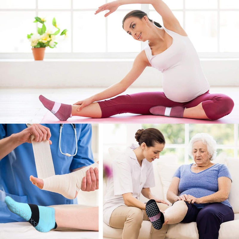 unenow Unisex Non Slip Socks with Grips Cushion for Yoga Pilates Barre Home & Hospital - Image 5